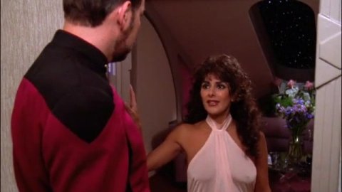 Marina Sirtis - Naked Videos in Star Trek: The Next Generation s06e03 (1992)